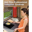 Ver imagem 4 de Cooktop de Indução Portátil Amzchef com 9 Níveis de Potência, 1800w (preto)