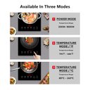 Ver imagem 5 de Cooktop de Indução Portátil Amzchef com 9 Níveis de Potência, 1800w (preto)