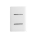 Ver imagem 1 de Placa 4x2 com 1 Interruptor Simples + 1 Interruptor Paralelo - Branco/cromado - Dicompel Dc-1200/7