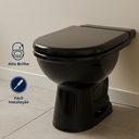 Ver imagem 2 de Tampa Assento Vaso Sanitário Calypso Incepa Almofadado Preto Durín