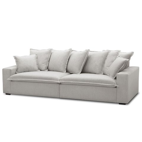 Sofá 3 Lugares para Sala Living 260cm Dalton L08 Linho Mescla - Mpozenato