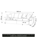 Ver imagem 4 de Sofá 3 Lugares para Sala Living 260cm Dalton L08 Linho Mescla - Mpozenato