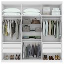 Ver imagem 6 de Guarda-roupas Casal Alonzo 6 Portas 4 Gavetas S/ Espelho 100% Mdf C/ Pés - Lp - Rei de Casa Branco