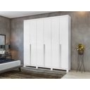Ver imagem 4 de Guarda-roupas Casal Alonzo 6 Portas 4 Gavetas S/ Espelho 100% Mdf C/ Pés - Lp - Rei de Casa Branco