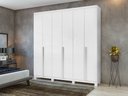 Ver imagem 4 de Guarda-roupas Casal Alonzo 6 Portas 4 Gavetas S/ Espelho 100% Mdf C/ Pés - Lp - Rei de Casa Branco