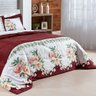 Kit Colcha Astrid Casal Acolchoada Micropercal 200 Fios Peletizado 3 Peças - Marrom Floral Casa Scar - 3