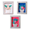 Ver imagem 1 de Kit Quadros para Sala Quarto Casal Cozinha Moldura Madeira Cor Branco Cor da Armação Colorido
