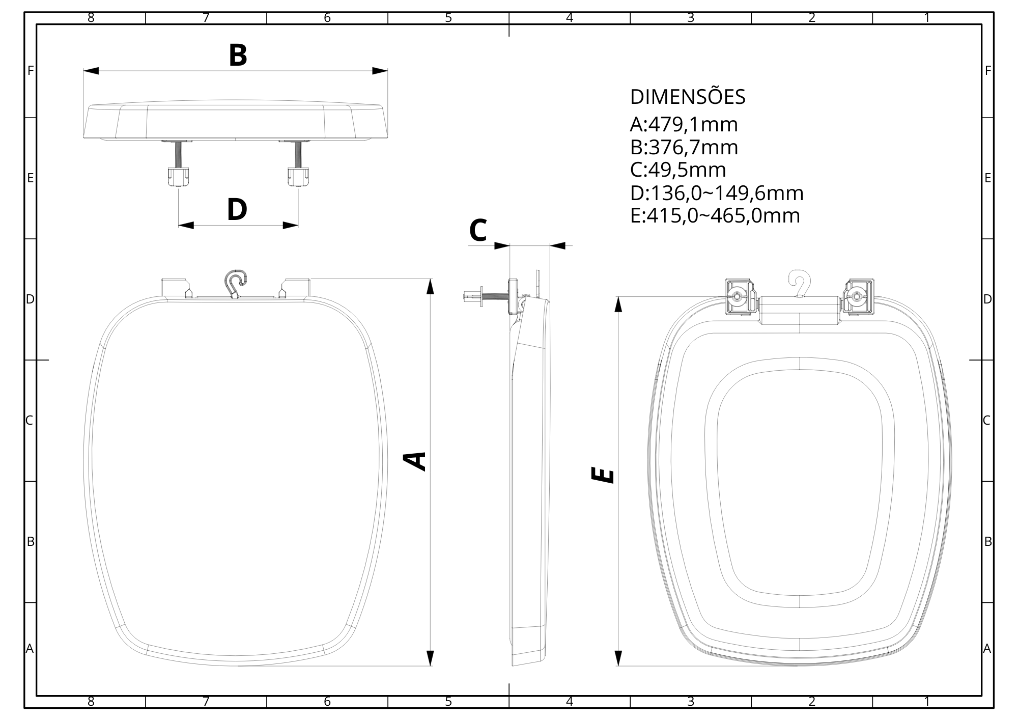 Assento Tampa para Vaso Sanitário Almofadado Compatível Prímula Salmon Durín - 4