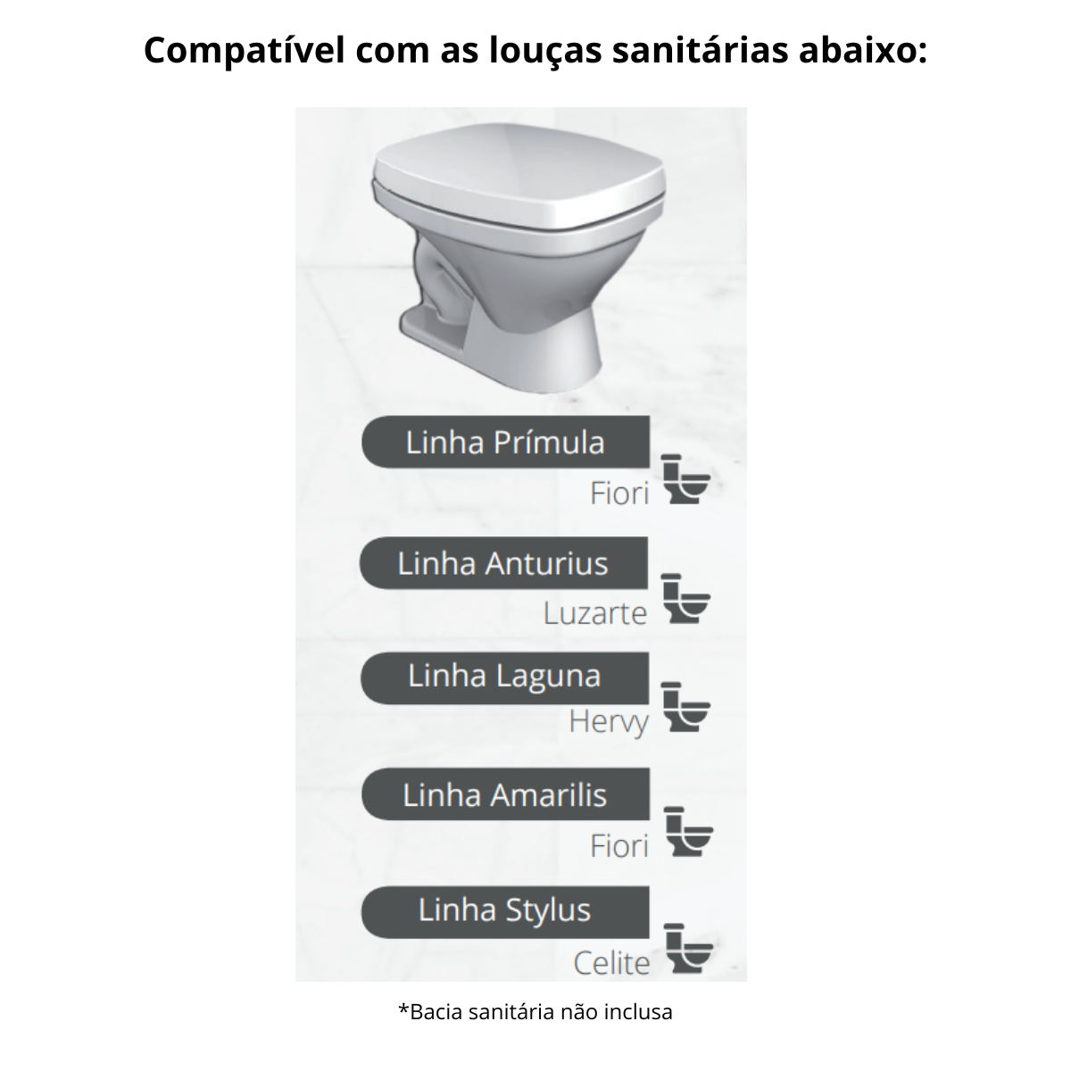 Assento Tampa para Vaso Sanitário Almofadado Compatível Prímula Salmon Durín - 3