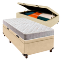 Ver imagem 1 de Conjunto Cama Box Bau Perola Solteiro + Colchão D23 D23 Inducol