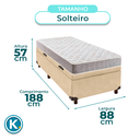 Ver imagem 3 de Conjunto Cama Box Bau Perola Solteiro + Colchão D23 D23 Inducol
