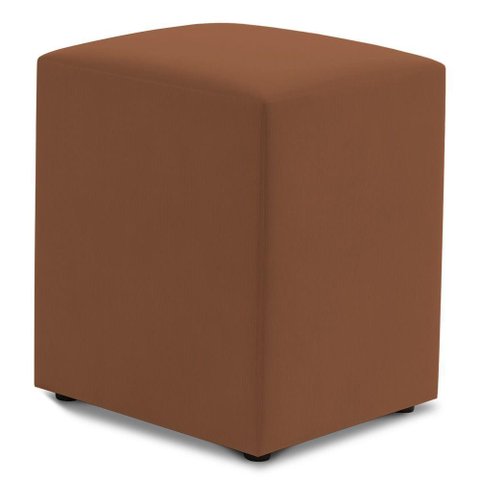 Puff Decorativo Sala de Estar Quadrado 36x47cm Veludo Terracota - Desk Design