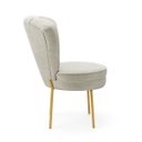 Ver imagem 6 de Cadeira Estofada para Sala de Jantar Pés de Ferro Ergonômica Resistente Tecido Veludo