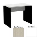 Ver imagem 1 de Mesa de Escritório Pé Painel Pe25 em MDP 150 x 70cm Cor Nogueira Casablanca e Base Branca