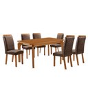 Ver imagem 2 de Mesa de Jantar Liz 180cm Tampo MDF Laminado Canto Copo com 6 Cadeiras Lorena