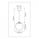 Ver imagem 2 de Pendente Esférico 20cm Esphera Madelustre