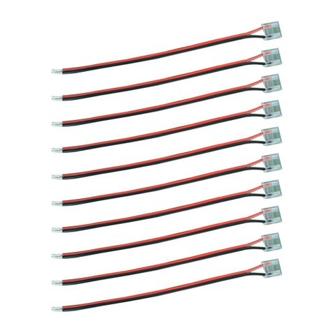 Kit 10 Emendas Conector de Saída Astraled para Fita de Led 10mm Em-034