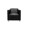 Kit 2 Poltronas Decorativa Tilla Consultório Recepção Sala de estar Sintético Preto - Ninho Decor - 5