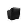 Kit 2 Poltronas Decorativa Tilla Consultório Recepção Sala de estar Sintético Preto - Ninho Decor - 3
