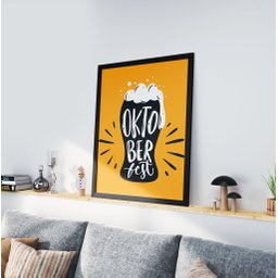 Quadro Decorativo Moldura Preta 30x40cm Oktubeer Art - 2