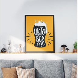 Quadro Decorativo Moldura Preta 30x40cm Oktubeer Art - 1