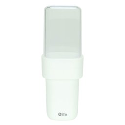 Porta Escova de Dente com Tampa Acrílico Transparente:Branco - 1