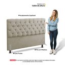 Ver imagem 6 de Cabeceira Cama Box Casal Queen Size Lylla 160cm Capitonê com Frame Sintético Bege - Desk Design