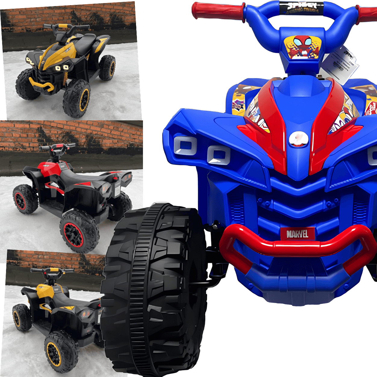 Quadriciclo Eletrico Infantil Zippy Toys Atv Marvel Spidey 6v - 4