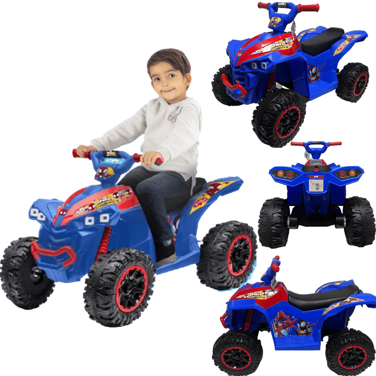 Quadriciclo Eletrico Infantil Zippy Toys Atv Marvel Spidey 6v - 2