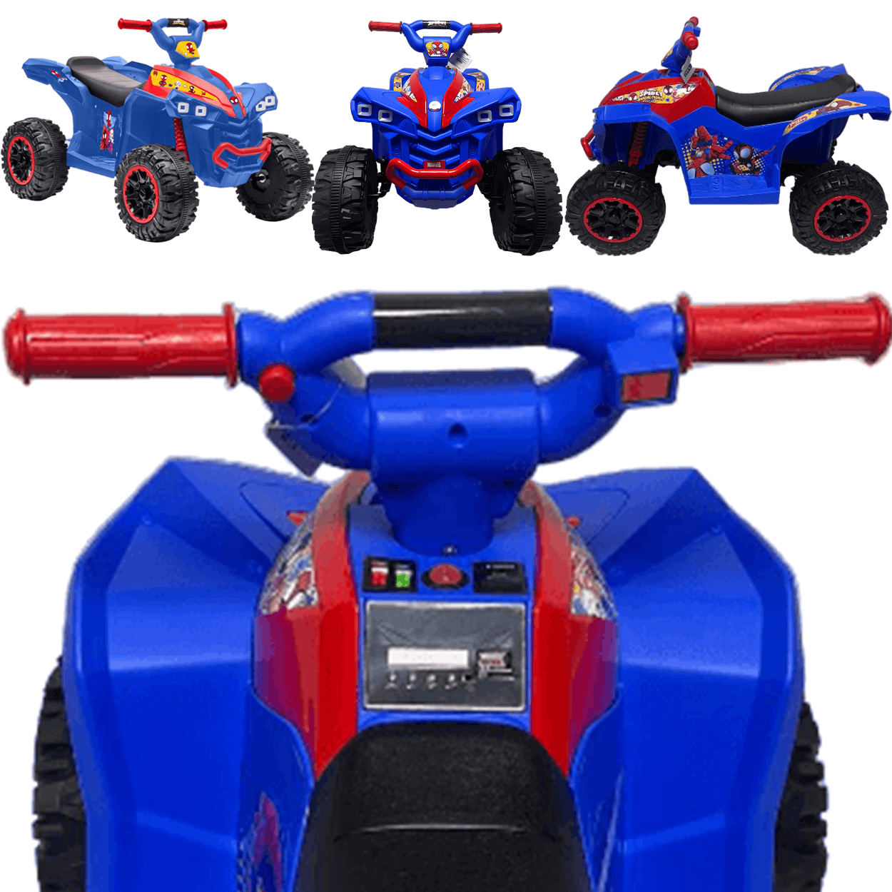 Quadriciclo Eletrico Infantil Zippy Toys Atv Marvel Spidey 6v - 3