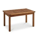 Ver imagem 3 de Mesa Lateral em Madeira Maciça para Jardim e Varanda Marrom Taj 80 x 50cm