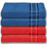 4 Toalhas Plus Size Grossa e Macia 80x180 Azul+Vermelho - 1