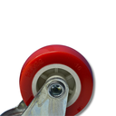 Ver mais imagens de Rodízio Rodinha Giratório Placa Base Aço Roda Pp Vermelho Diâmetro 38mm 1,5" Altura 50mm