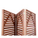 Ver imagem 4 de Biombo 3 Folhas Divisória Madeira Maciça Ripado p/ Área Interna Externa Jardim