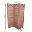 Ver imagem 3 de Biombo 3 Folhas Divisória Madeira Maciça Ripado p/ Área Interna Externa Jardim