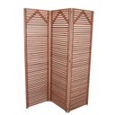 Ver imagem 2 de Biombo 3 Folhas Divisória Madeira Maciça Ripado p/ Área Interna Externa Jardim