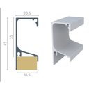 Ver imagem 3 de Perfil Puxador Alumínio Gola Rm-053 para 18mm Barra 06 Metros Supra Natural Rometal 01 Unidade