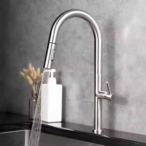 Misturador Monocomando com Ducha Loft Inox Escovado Cnox By Baumê