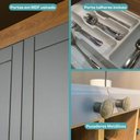Ver imagem 6 de Cozinha Milla Rain 12 Portas 3 Gavetas MDF-MDP 270cm Cinza com Nogal Móveis Carraro