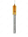 Ver imagem 2 de Pendente Moderno Tubo Dourado 33cm Led 3w 3 em 1 Bivolt 15767-pl