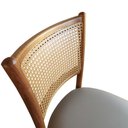Ver imagem 5 de Kit 4 Cadeiras Encosto em Palhinha Jantar Bistrô Gourmet Luxo Estofada