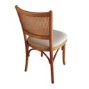 Ver imagem 4 de Kit 4 Cadeiras Encosto em Palhinha Jantar Bistrô Gourmet Luxo Estofada