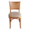 Ver imagem 1 de Kit 4 Cadeiras Encosto em Palhinha Jantar Bistrô Gourmet Luxo Estofada