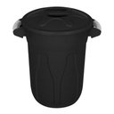 Ver imagem 1 de Cesto Balde Plástico 40 Litros Com Tampa - Preto