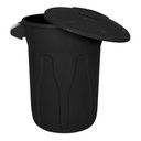 Ver imagem 2 de Cesto Balde Plástico 40 Litros Com Tampa - Preto
