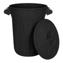 Ver imagem 3 de Cesto Balde Plástico 40 Litros Com Tampa - Preto