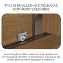 Ver imagem 4 de Guarda Roupa Casal Duna com Espelho e Gaveteiro Suiça Cumaru 25 Fendi - Novo Horizonte