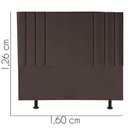 Ver imagem 3 de Cabeceira Cama Box Queem Estofada Grécia 160 Cm Linho:marrom