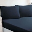 Ver imagem 2 de Jogo de Cama Malha Lençol 100% Algodão Gran Moratta 3 Peças King - Azul Petróleo