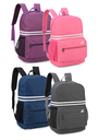 Ver imagem 7 de Mochila Costas Juvenil Adv Básica Lisa Cores Luxcel:rosa